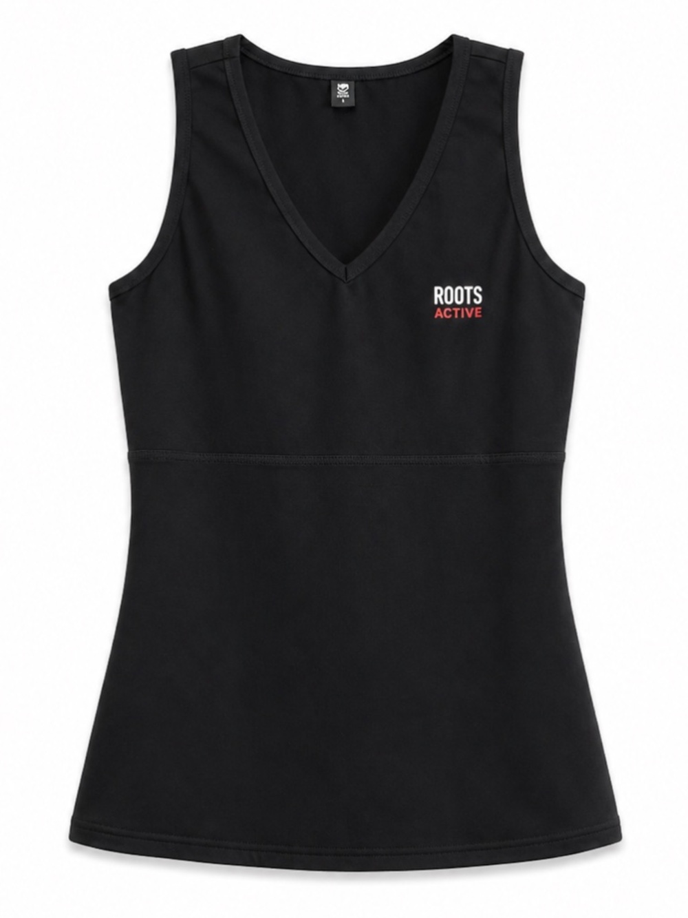 Vintage 90s Roots Black Activewear Tank Top Built-In Support – Medium EUC